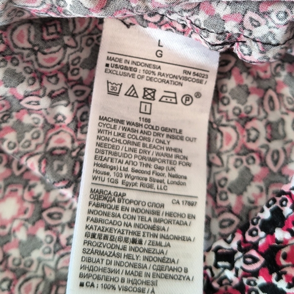 GAP Women's Chase Long Sleeve Romper In A Geometric Print Size L - Picture 5 of 6